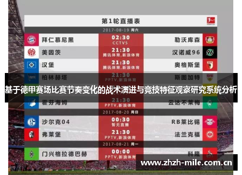 基于德甲赛场比赛节奏变化的战术演进与竞技特征观察研究系统分析